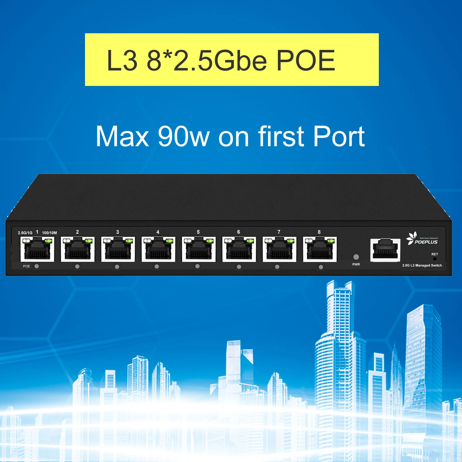 Imagem -03 - Multi Gigabit Ethernet Switch l3 Portas 2.5 Gbps Não Poe Disponível Lan 2500mbps Portas