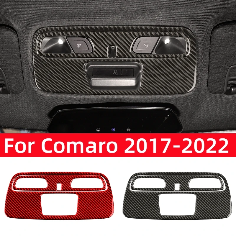 

For Chevrolet Camaro 2017-2022 Accessories Carbon Fiber Interior Car Reading Light Panel Decorative Frame Sticker Trim Cover