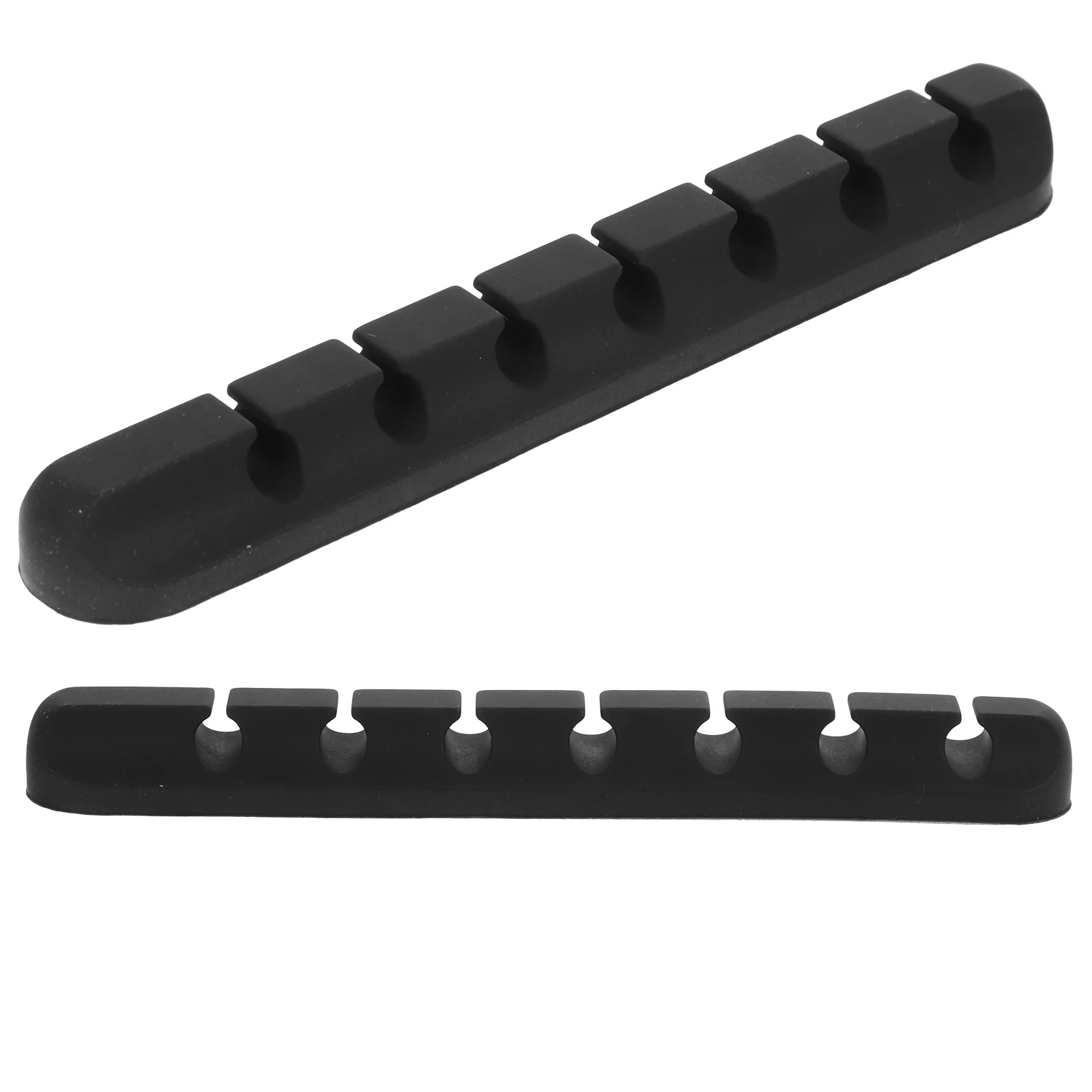 

2Pcs Black Cord Management Organizers Silicone Holder Clips For Wire Organization