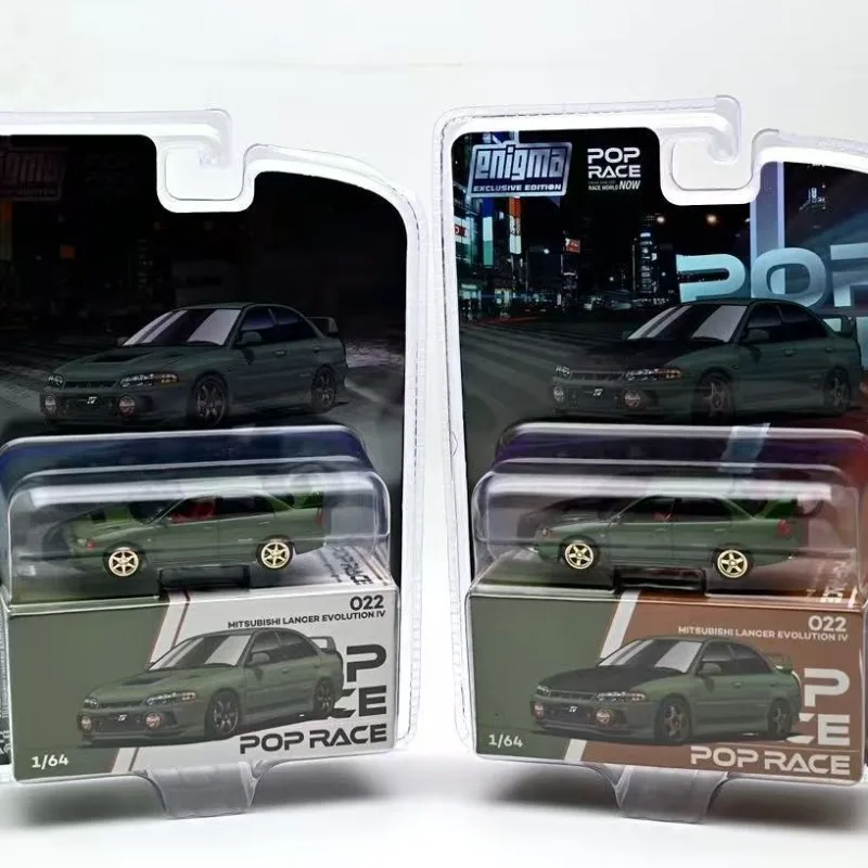 In stock 1:64 Lanser EVO hanging card #022 alloy replica vehicle model, boy toy gift, room collection statue