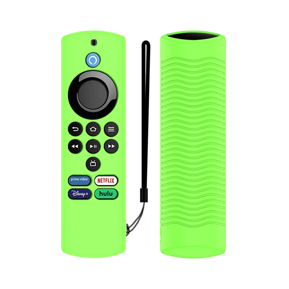 Custodia In Silicone Per Fire TV Stick 4K Max Voice Remote – Antiscivolo, Con Cordino E Colori Vivaci (blu Luminoso) - 4