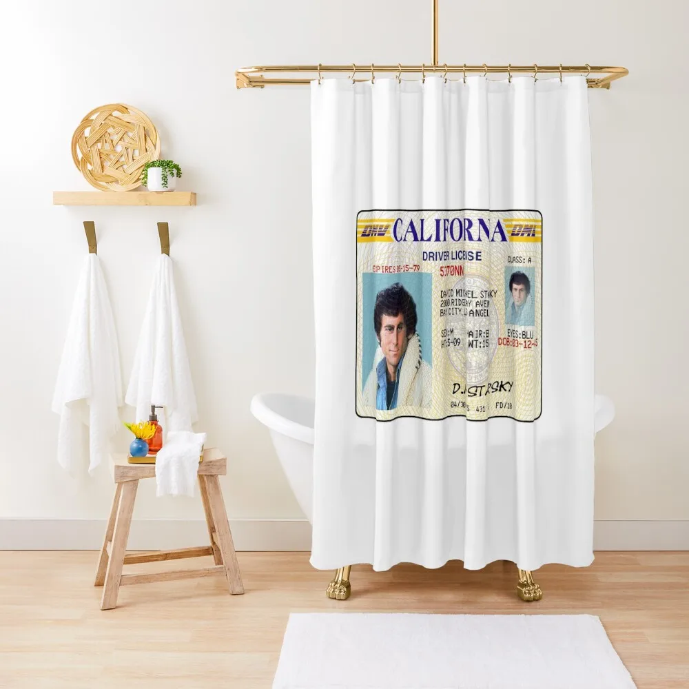 Driver License Strasky - Starsky & Hutch Shower Curtain Shower Bath Elegant Bathroom Modern Showers For Bathroom Curtain