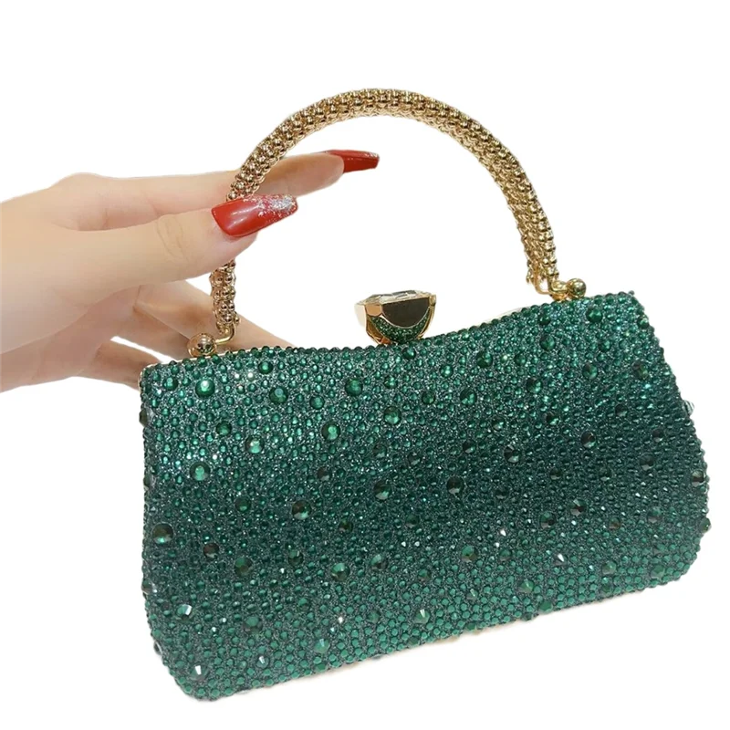 ASDS-Abend-Clutch für Damen – glitzernde Handtasche mit Strasssteinen und Satinfutter für Partys und Hochzeiten