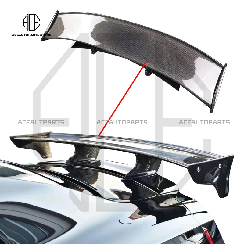 Real Carbon Fiber Dedicated Tail Rear Trunk Spoiler For Nissan R35 GTR Modified Top Secret Style Car Lip Wing Body Kit 2008-2019