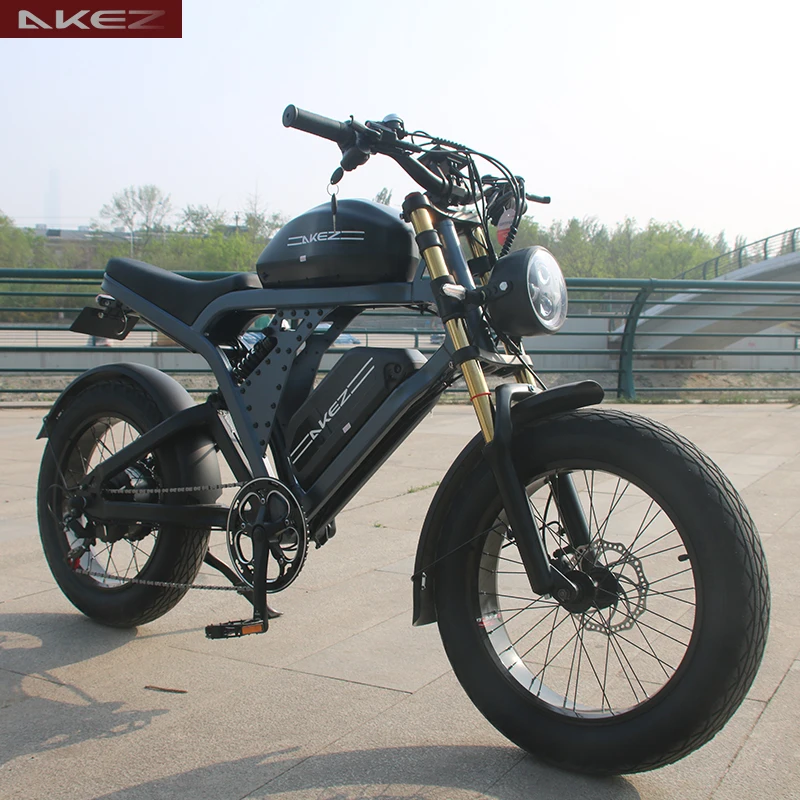 Electric Bike for Adults AKEZ King Kong 20"×4.0 Fat Tire 1500W Motor 30MPH Max Speed 48V 41Ah Lithium Battery Hydraulic Disc Brakes Turn Signals Dual Suspension All-Terrain E-Bike with LCD Display City Commuting,Mountain Roads Bike