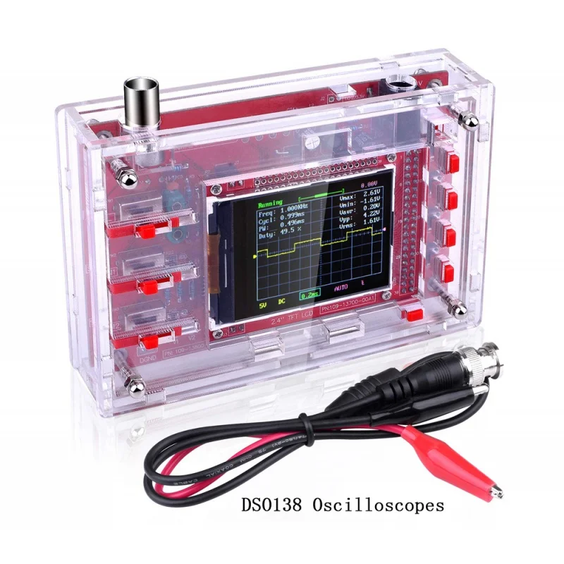 DSO138 Fully Assembled Digital Oscilloscope with Alligator Probe Test Clip 2.4\