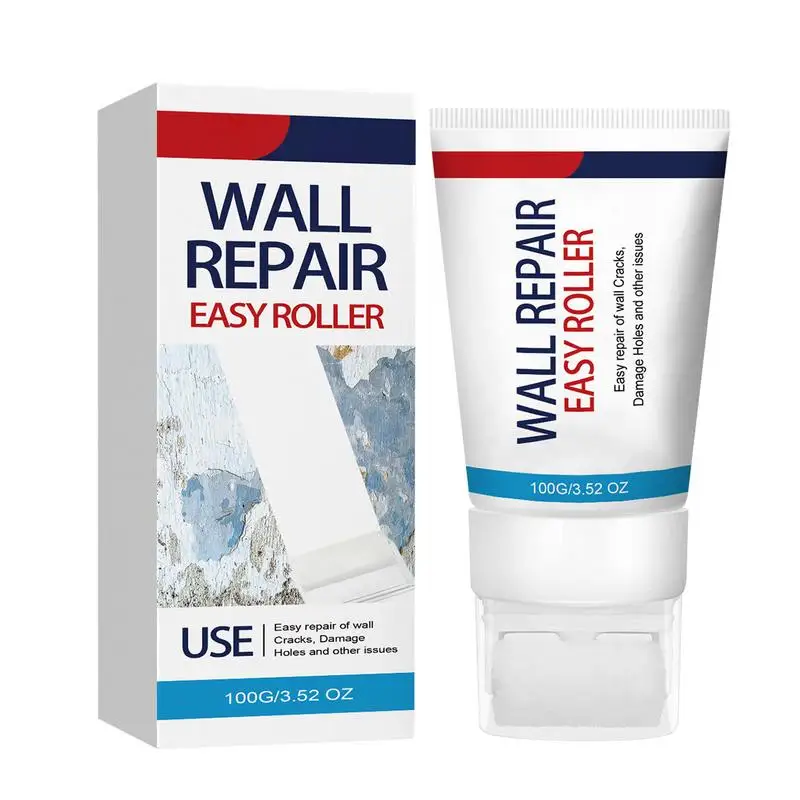 

Nail Hole Restore Cream 100g Waterproof Wall Repairing Grout Roller Brush Design Crack-resistant Quick Dry Mending Paste