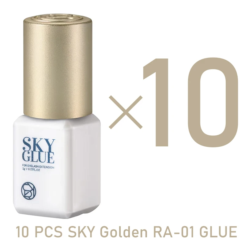 10 Bottles SKY Glue Eyelash Extension Korea 5ml Black Red Blue Cap Beauty Health Colas Lash Shop Makeup Tools Adhesive Supplies