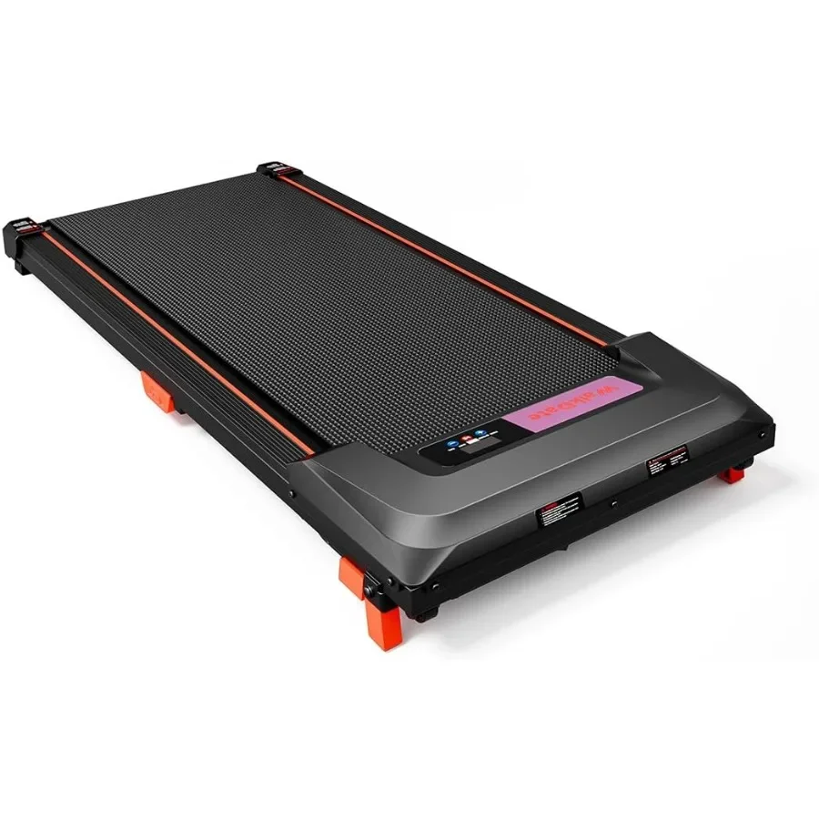 Walking Pad Treadmill for Home and Office Use, Aluminum Alloy Frame, Orange, 330 Lbs Capacity, 2.5HP Low Noise Motor, Incline F