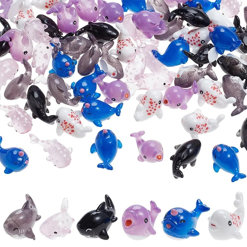 

6/12 Pcs 6 Styles Mini Ocean Resin Miniature Sea Animals Figurines for Micro Landscapes DIY Craft Home Decoration Supplies