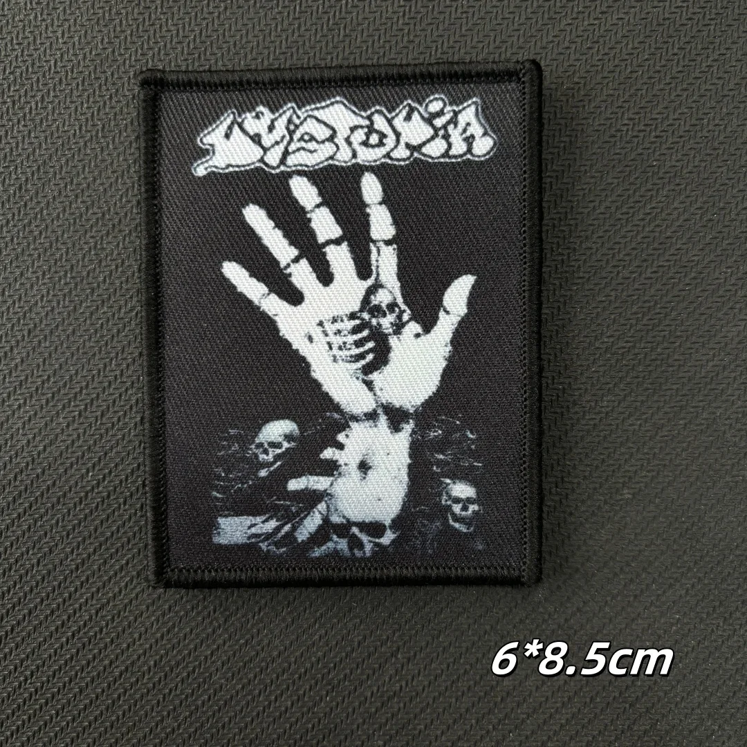 Dystopia Morale Tactical Patches Punk Rock Embroidered Hook&Loop Patch Military Badge Armband Backpack Stickers
