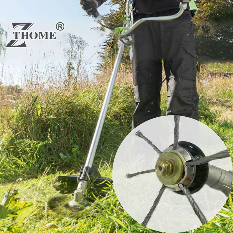 스트레이트 샤프트 브러시 커터 제거 이끼 녹 철사 휠 헤드, 잔디 트리머 헤드, 범용 잡초 브러시 핏