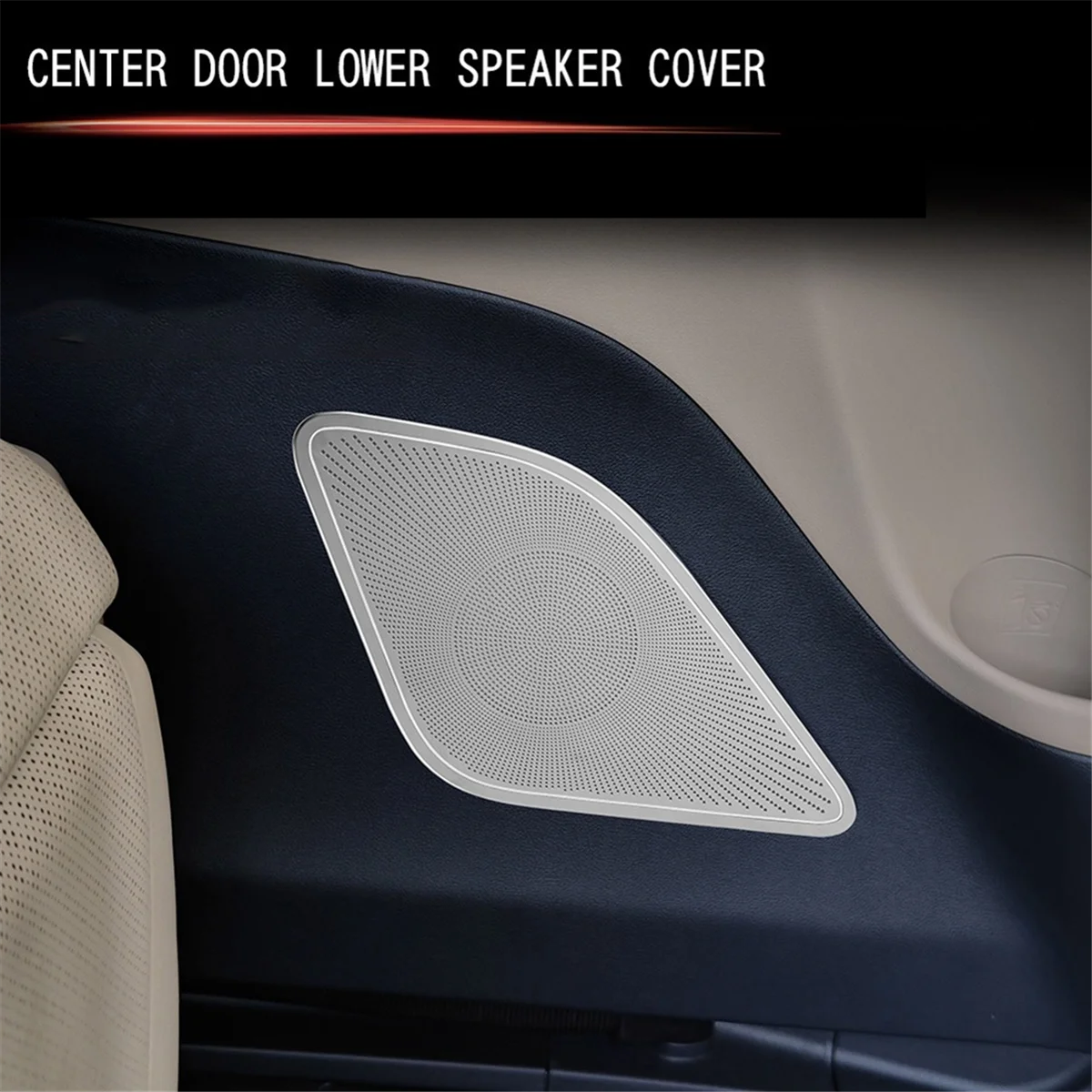 For Toyota Alphard 40 Series 2023+ Stainless Steel Car Styling Middle Door Loudspeaker Cover Interior Accessories