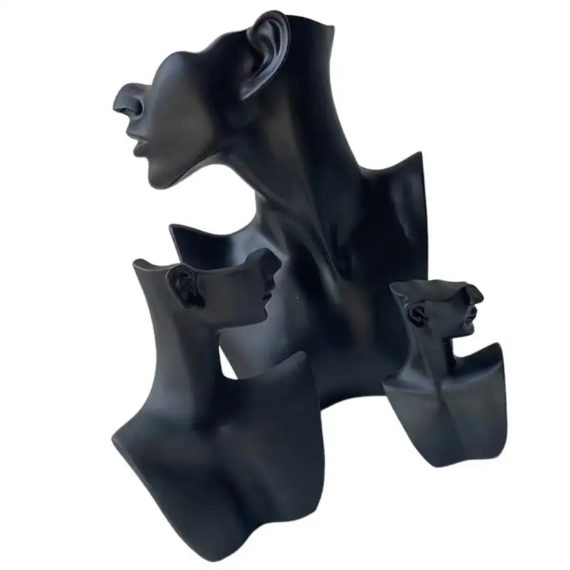 P9FE راتنجات المحمولة تمثال تمثال للتخزين للمجوهرات للقلاد