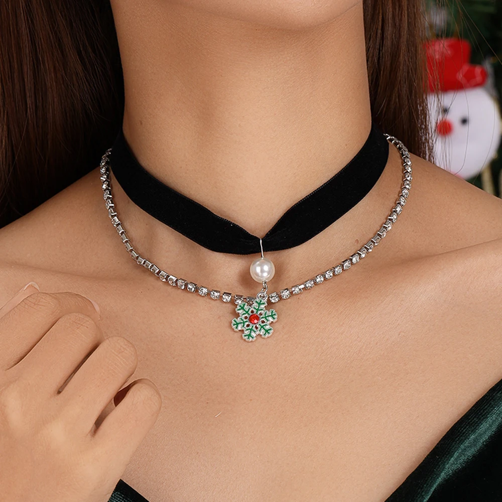 Aihua neue Mode Weihnachten Halskette für Frauen Mädchen Santa Claus Hirsch Glocke Weihnachten Stern Baum Anhänger Halskette Neujahr Geschenke – Detail 9