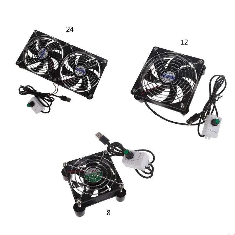 K43B Versatile USB Fan and Non-slip Pad Combo-with Long Cable for Home and Office Use