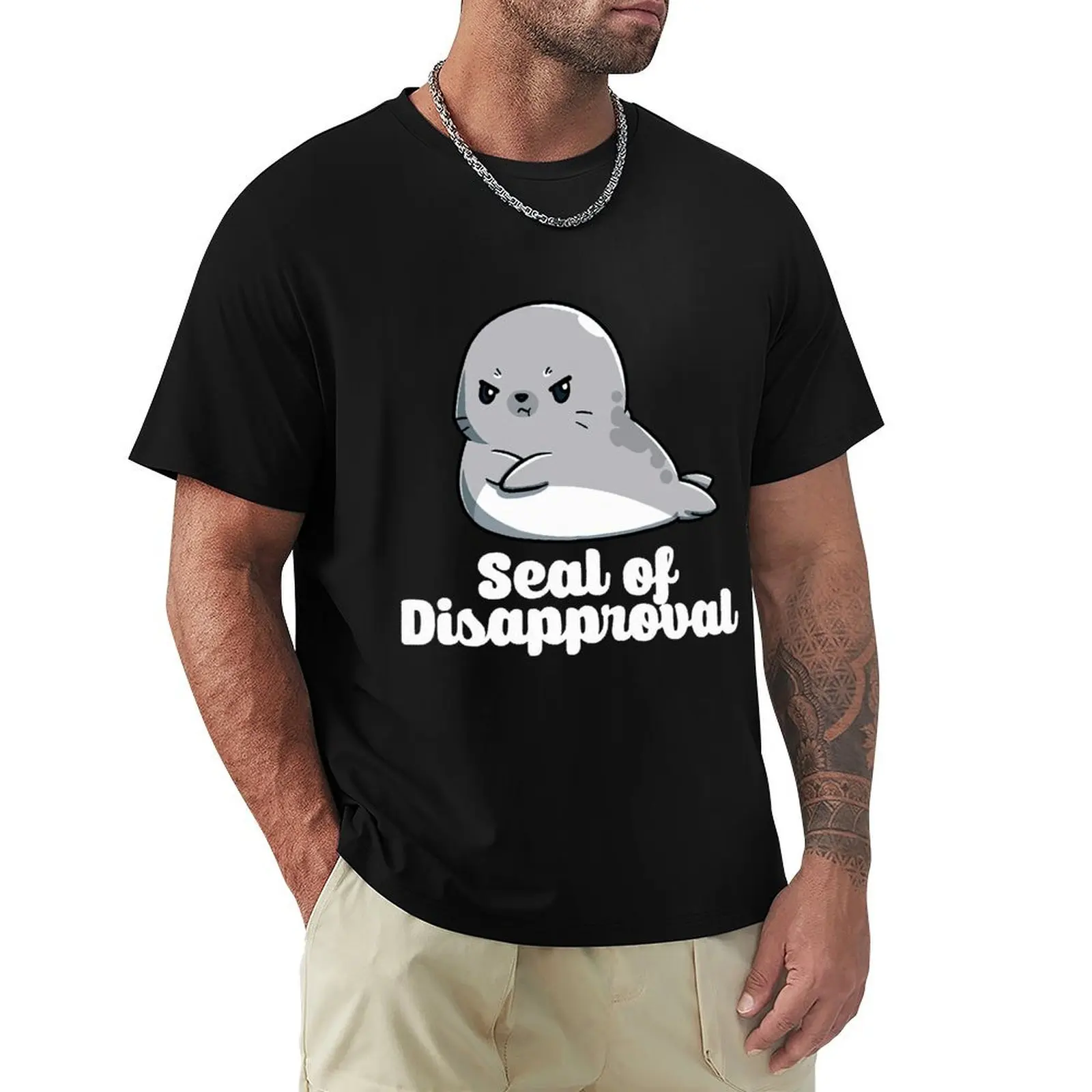 

Seal Of Disapproval T Shirt Harajuku Short Sleeve T-shirt 100% Cotton Graphics Tshirt Tops