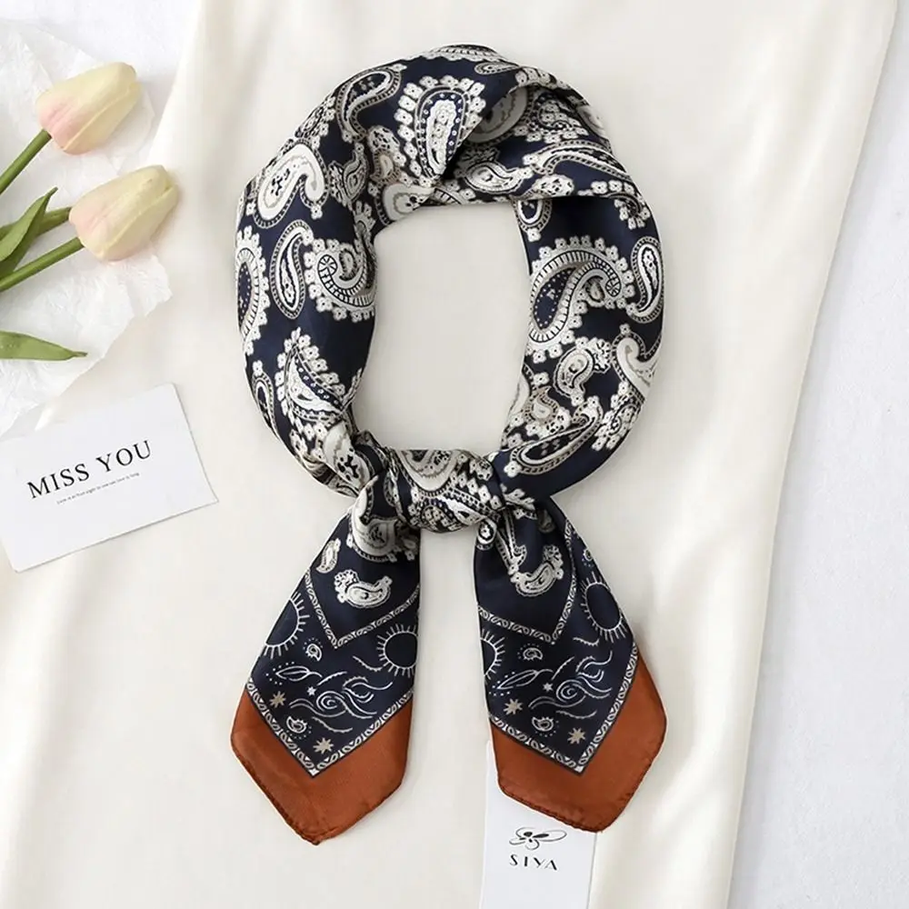

Square Scarf Cashew Flower Wraps Collocation Clothing Accessories Female Shawl Korean Style Scarves Silk Scarf Printed Scarf