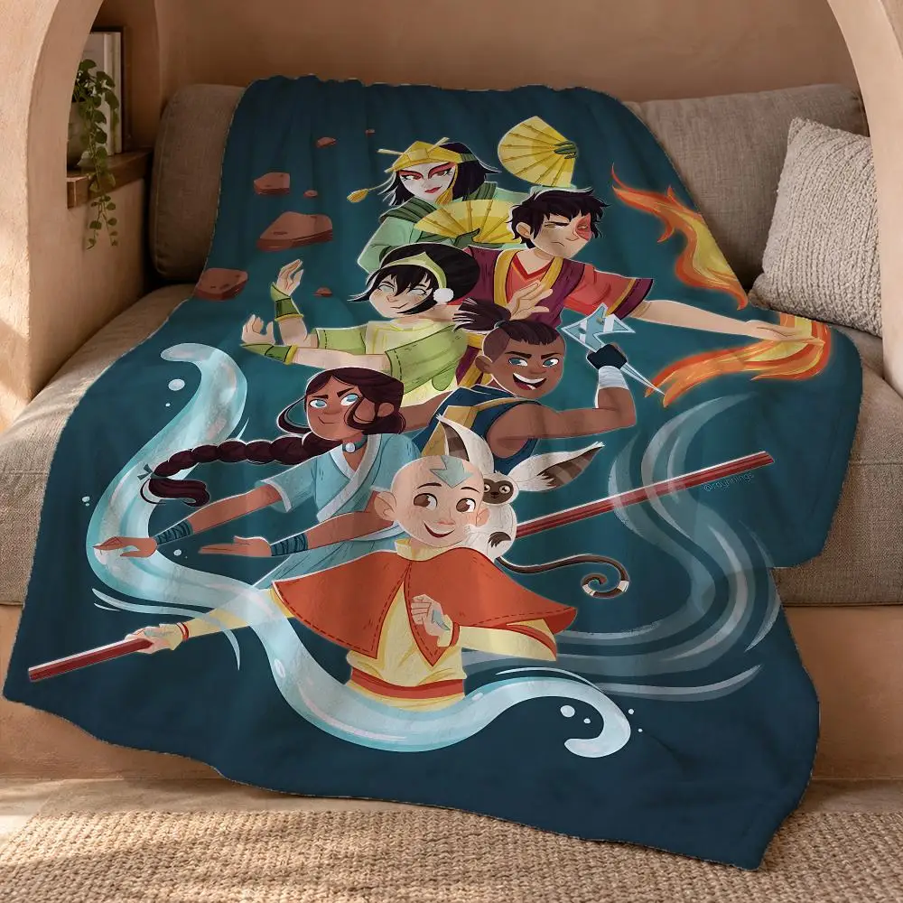 Avatar The Last Airbender Throw Double Sided Flannel Throw Blanket Soft Travel Camping Sofa Bed Home