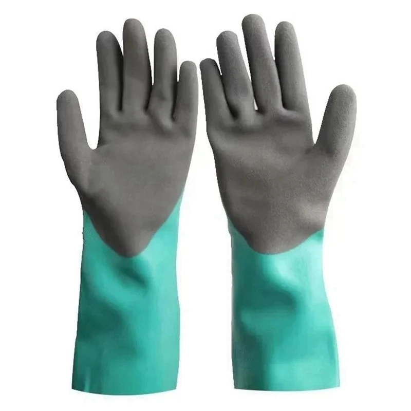 

Reusable Heavy Duty Safety Work Gloves Acid Labor Protection Wear-Resistant Anti-Skid And Anti Cutting Rubber Gloves 2Pcs