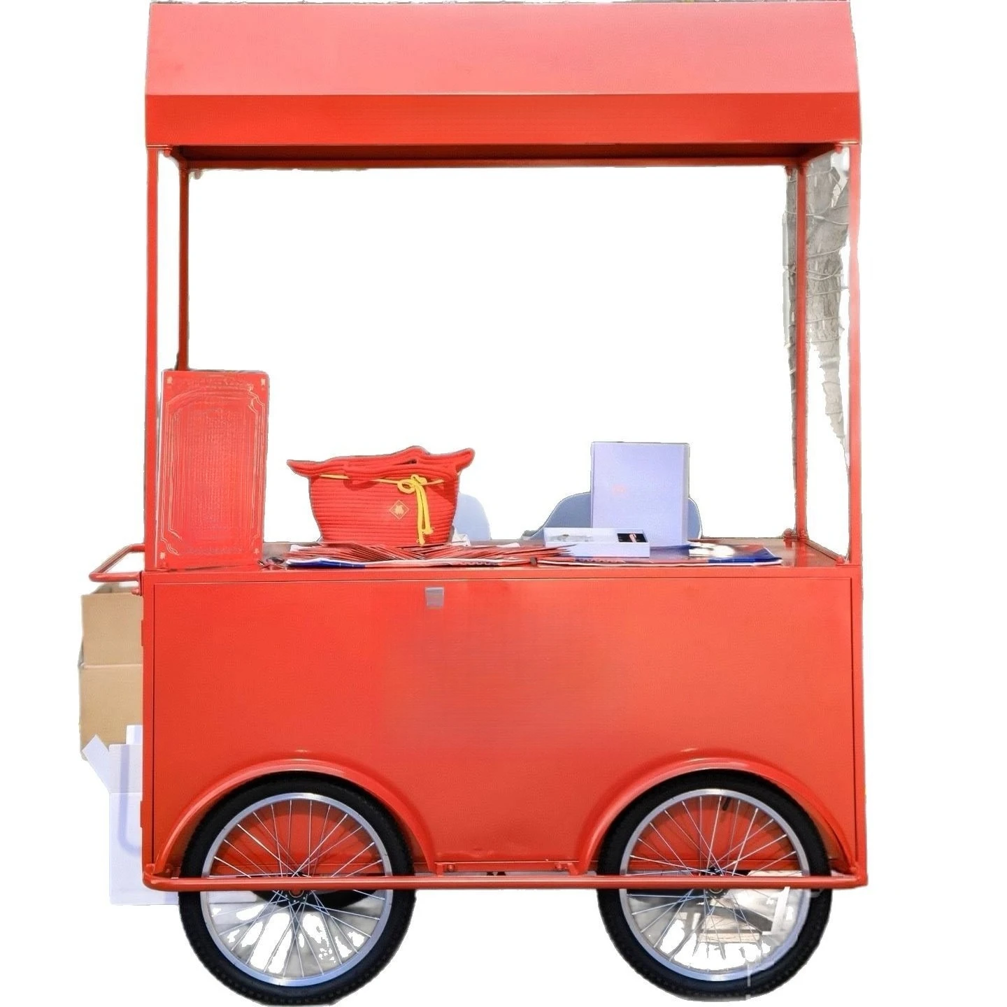 

Customizable shopping mall snack cart movable stall cart shop entrance dessert promotion cart
