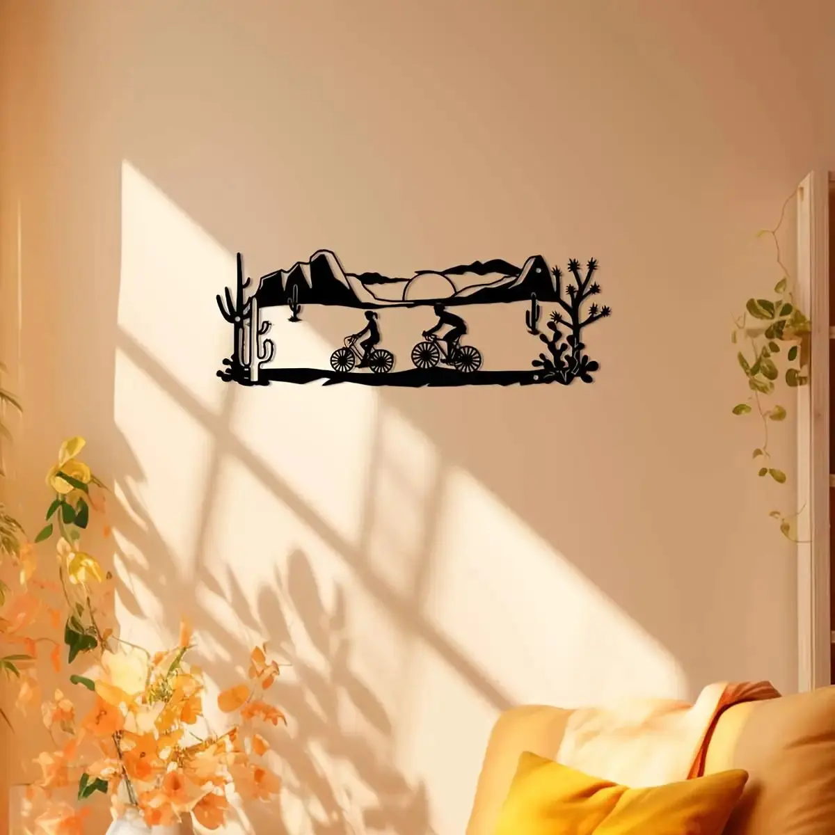 CIFBUY Metal Wall Art Forged Iron Ornament Interior Decoration For Home Living Room Hanging Decor Display