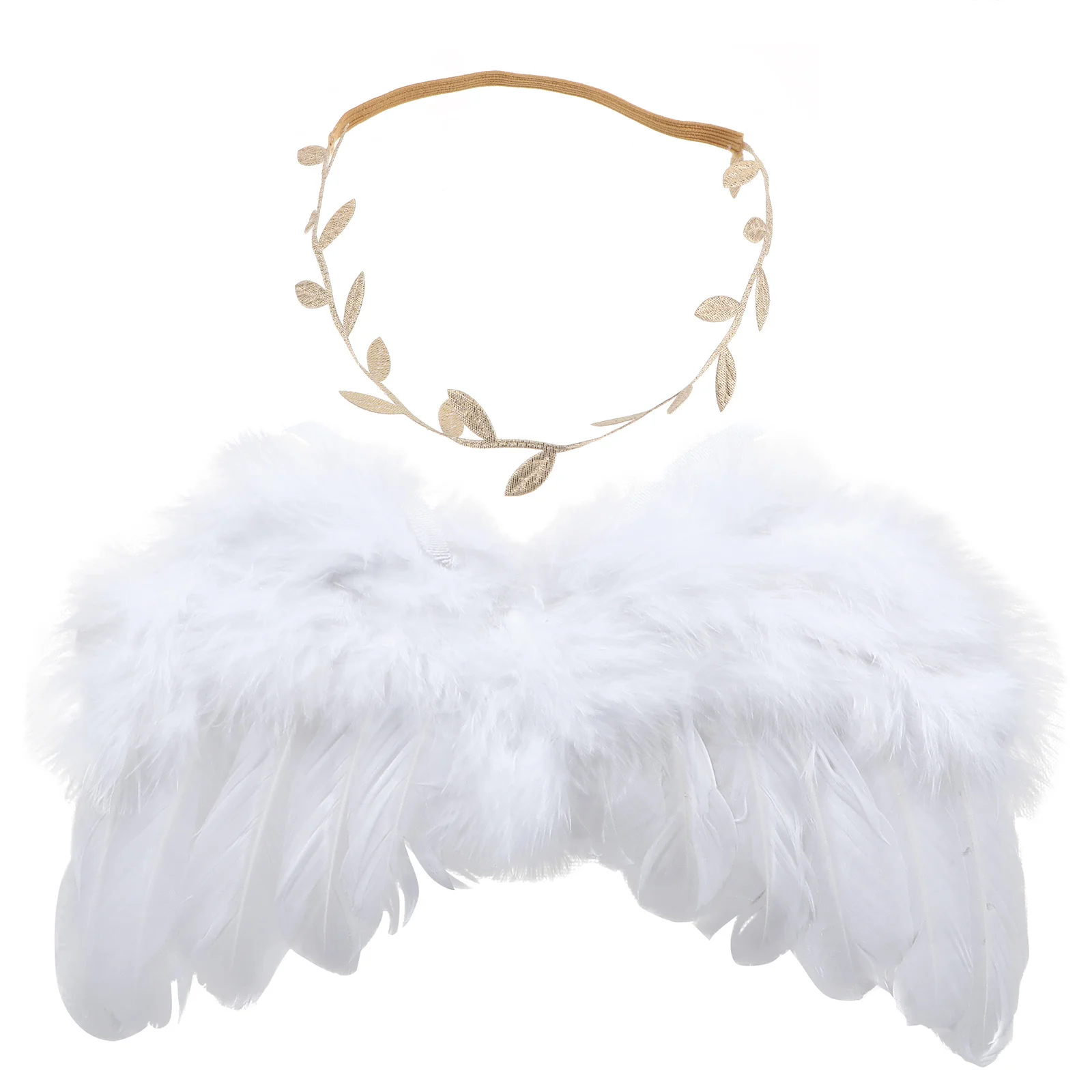 

1 Set Leaves Headband Wings Photo Props Shower Gift Angel Wing Decor Photography Stage Performance