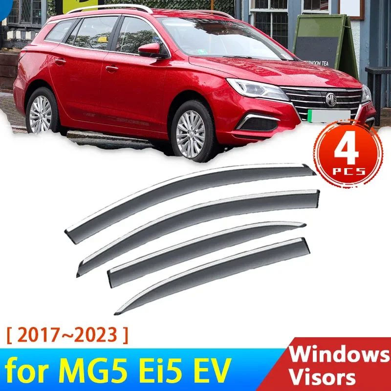 

Deflectors for Roewe Ei5 EV MG EP Station Wagon 2018~2022 MG5 Accessories 4x Car Window Visors Rain Eyebrow Wind Guard Sun Visor