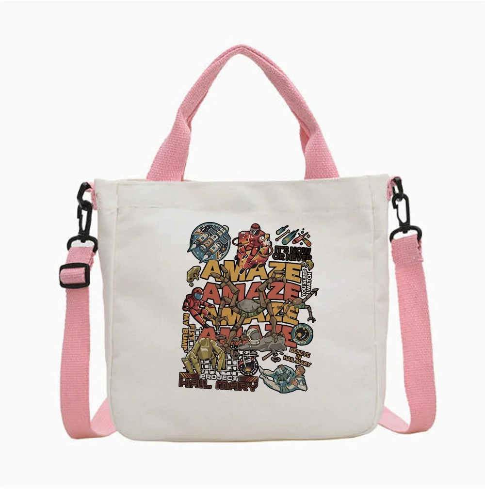 Project Hail Mary tote bag foldable canvas  shoulder  totebag reusable femme