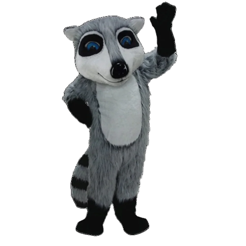 Plush Mascot Raccoon Mascot Costume Adult Size Cartoon Character Easter Holiday Theme Mascotte Mascota Suit Kit Fit SW1122