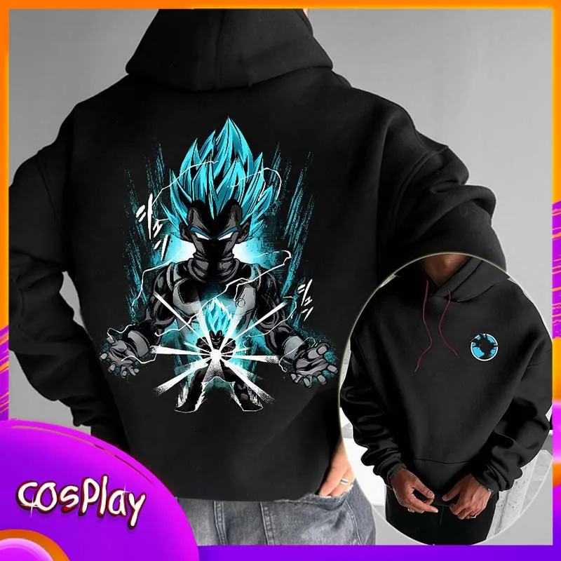 

Толстовка с капюшоном Dragon Ball Vegeta, мужская и женская толстовка с капюшоном, повседневный модный топ с длинными рукавами, хлопковая одежда, подарок на день рождения, Рождество
