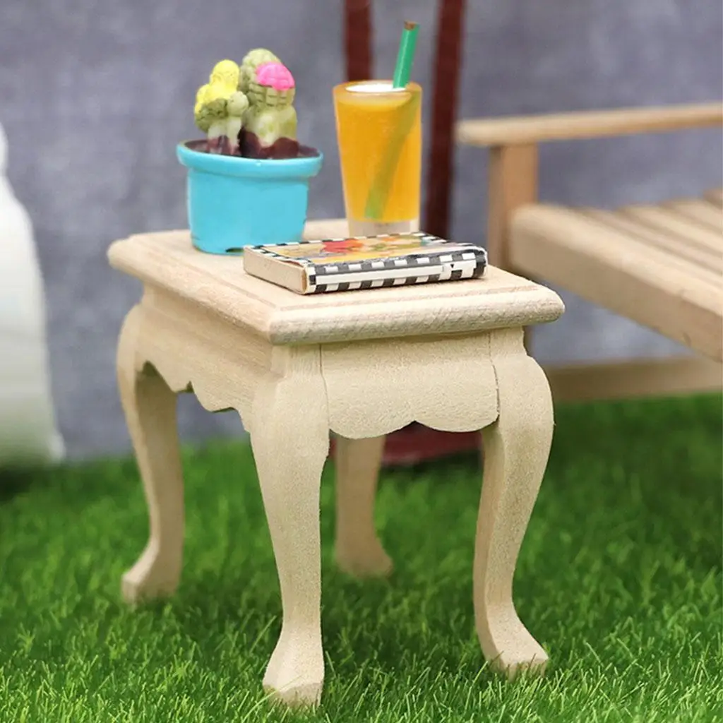 DIY Wooden Dollhouse Furniture 1/12 Doll House Toys for Bedroom House Toddlers
