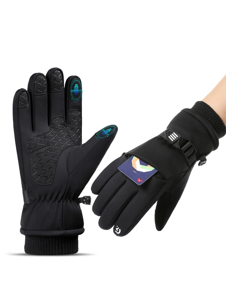 AliExpress space souls Unisex Winter Thick Warm Ski Gloves Touchscreen Windproof Outdoor Sports Cycling Running Gloves for Men Women