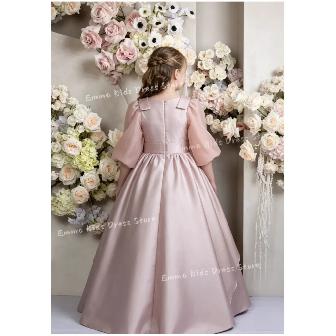 

DORIS Custom Flower Girl Dress Wedding Short Sleeve Children's First CommunionBirthday Party Ball Gown
