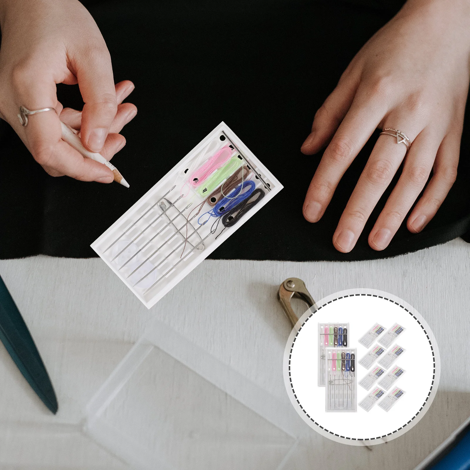 

10pcs Sewing Kit Needle Thread Pin Set Portable Multi-Function Tools For Home Quilting Dress Repair Beginners Professionals