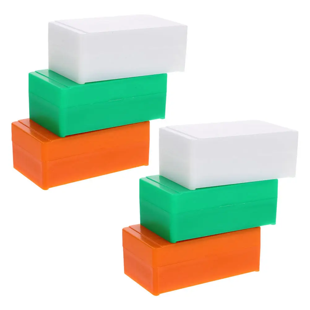 6Pcs Microscope Slide Storage Box Clear Plastic Holder Laboratory School Research Use Portable Slide Organizer Protection