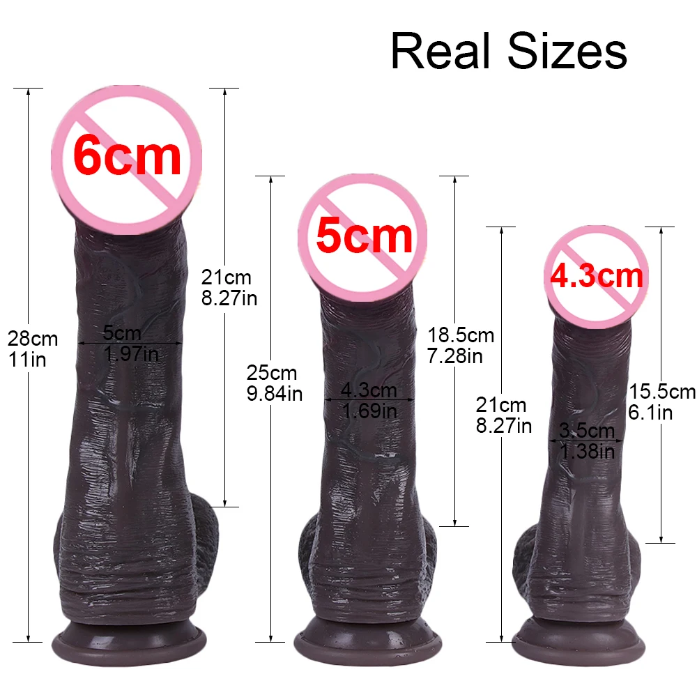 Skin Feeling Realistic Veins Penis Cock Big Glans Black Dildo Soft Suction Cup Anal Sex Toys For Woman Strapon Vagina Orgasm