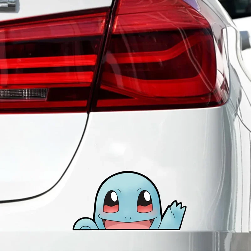 Pokemon Anime Pikachu Charmander Bulbasaur Squirtle Gengar Car Decoration Sticker Door Beautification Children\'s Toy Gift