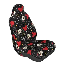 Mickey Mouse Minnie Car Seat Covers Front Seats 1 Piece Cars Interior Protection Automotive Compatible for Trucks Sedans