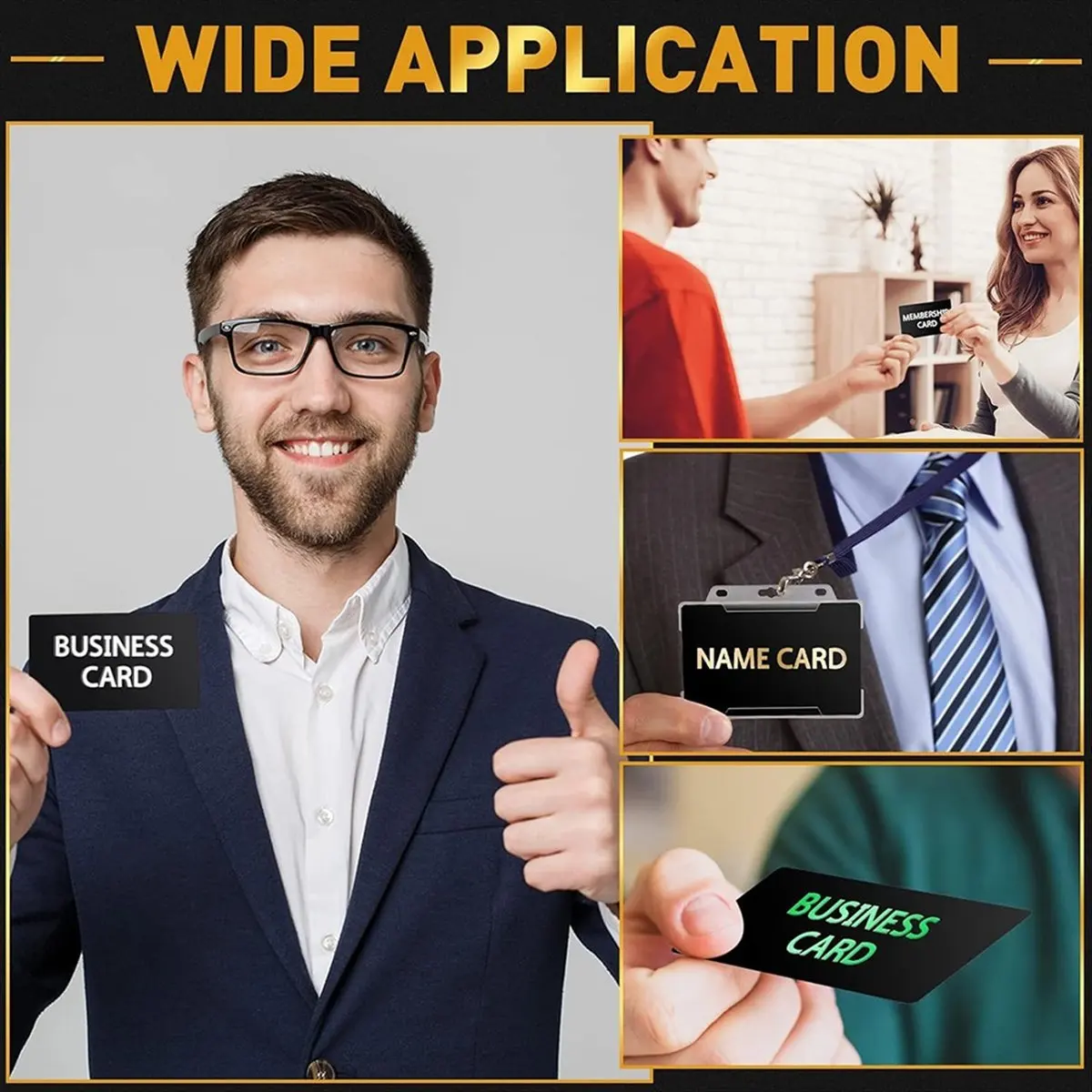 ABJY 550 pièces cartes de visite en métal gravure plaques d'aluminium pour l'artisanat feuilles de métal polyvalentes 0,01 pouces d'épaisseur, noir