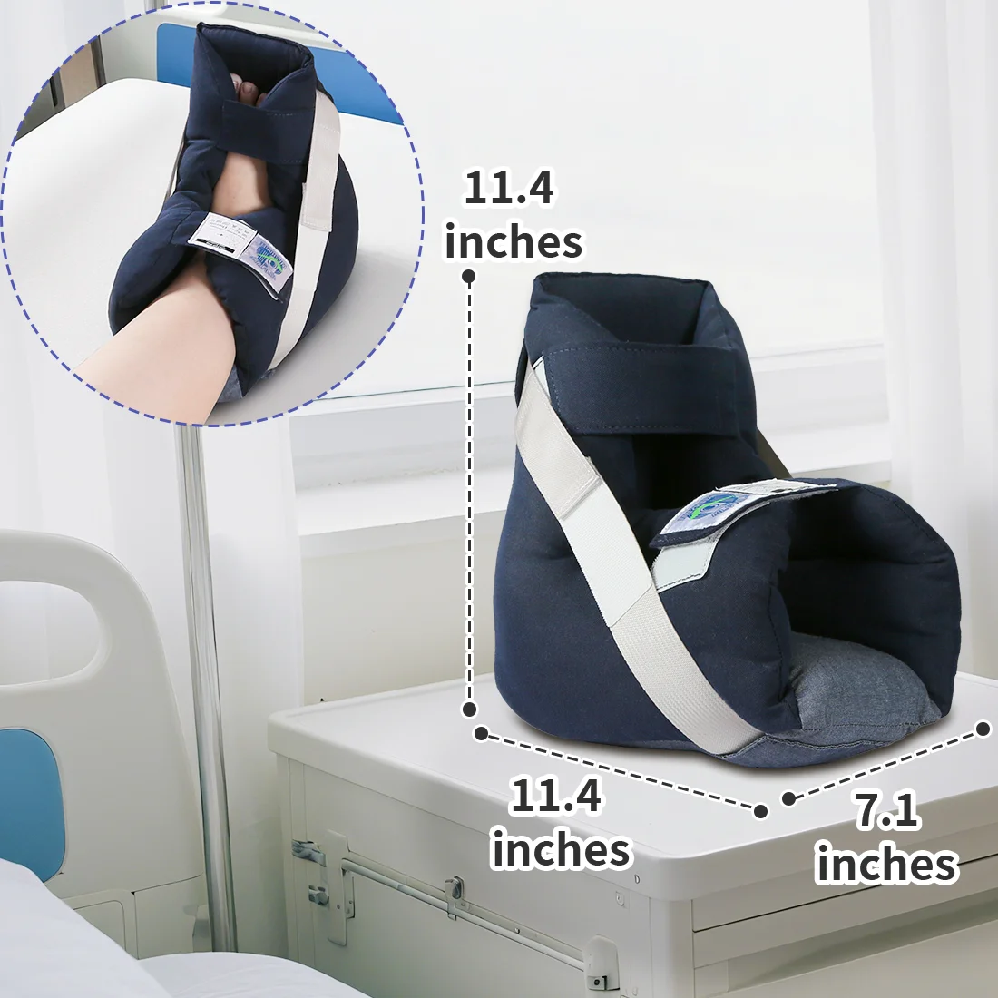 

Ehucon Foot Drop Heel Protector,Ankle Support Foot Pillow for Bed Sores Preventing Foot Drop Cover for Foot Pain