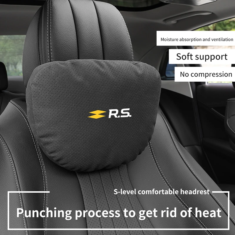 

Car Headrest Neck Support Seat Soft Neck Pillow Breathable For Renault RS Line Clio Megane Logan Scenic Koleos Sandero Arkana