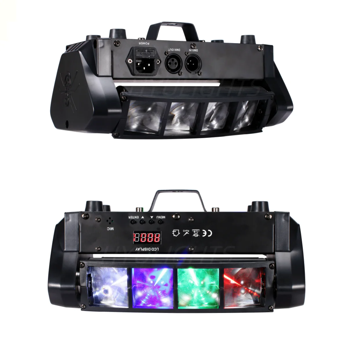 Mini LED Spider 80W RGBW Beam Good Quality  DJ Moving Head Wash Bar Light Stage Lights