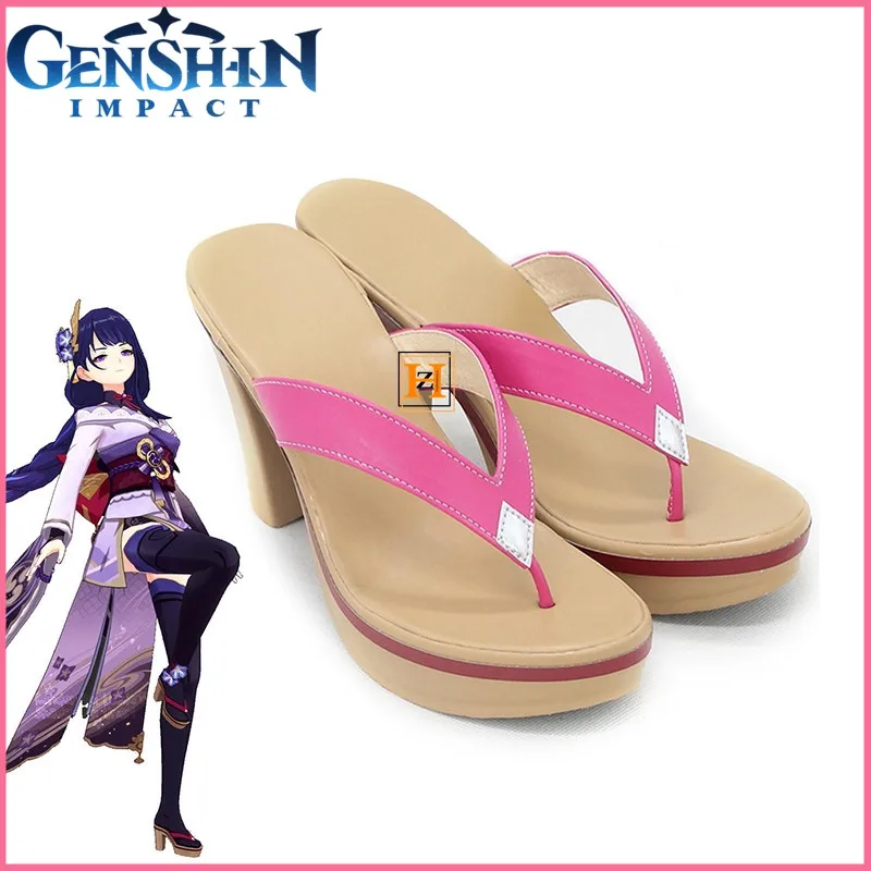 

Game Genshin Impact Raiden Shogun Baal Cosplay Shoes Baal High Heels Shoes Halloween Women Cosplay