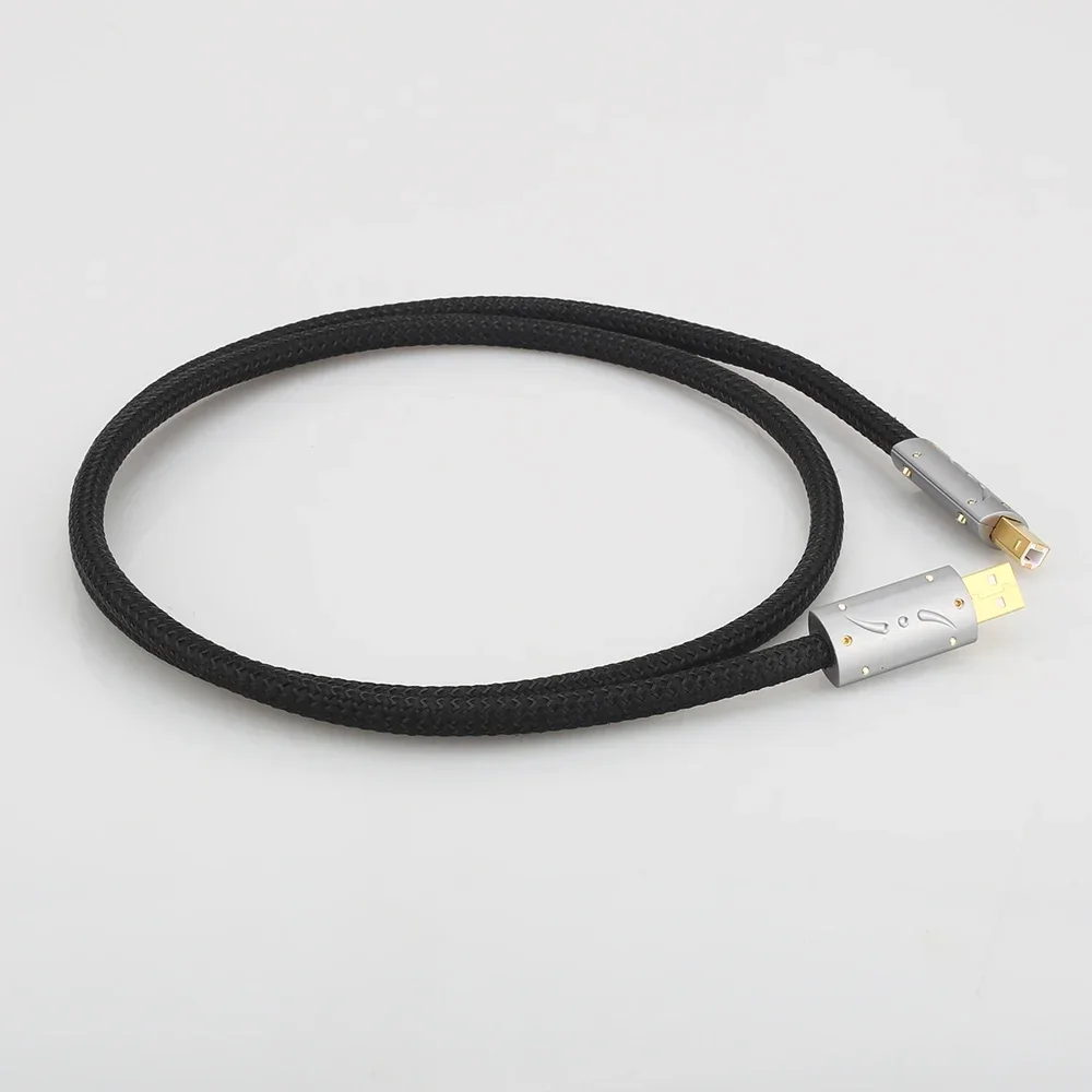 Viborg UC01 High-End Versilbertes OFC USB-Audiokabel Audiophiles USB A-B DAC Vergoldetes DAC-Decoder Drucker-Datenkabel – Detail 4