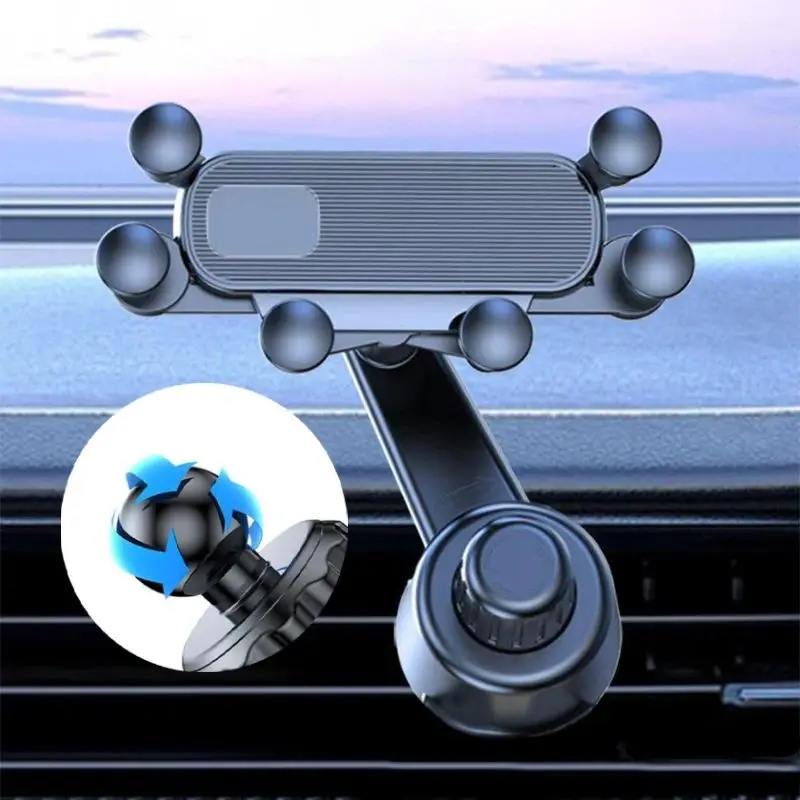 SEAMETAL Gravity Car Phone Holder Car Air Vent Phone Mount Universal Shockproof GPS Clip Smartphone Stand for Car Accessories