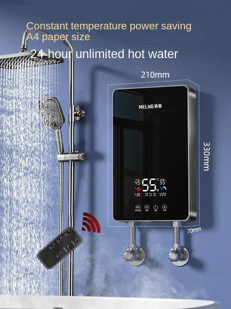 

220V Electric Water Heater Tankless for Bathroom Kitchen Shower Temperature Control