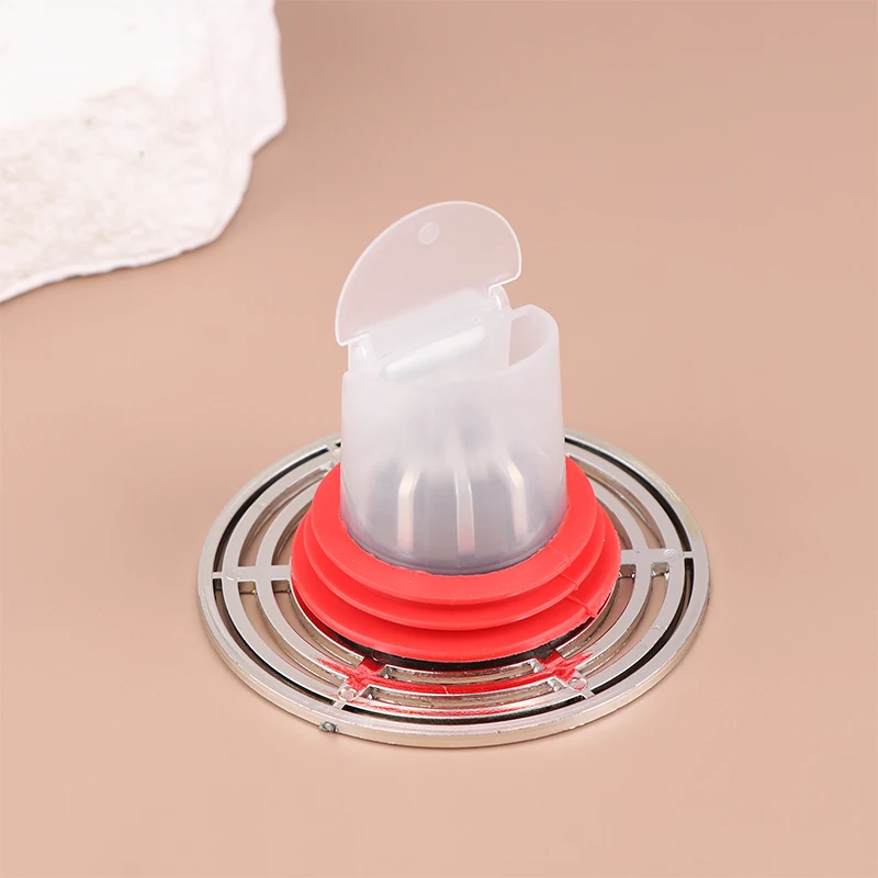 1 Pc Self-Closing Odor and Insect Proof Floor Drain Core, Removable Shower Drain Cover, Hair Filter, Sewer Strainer Plug