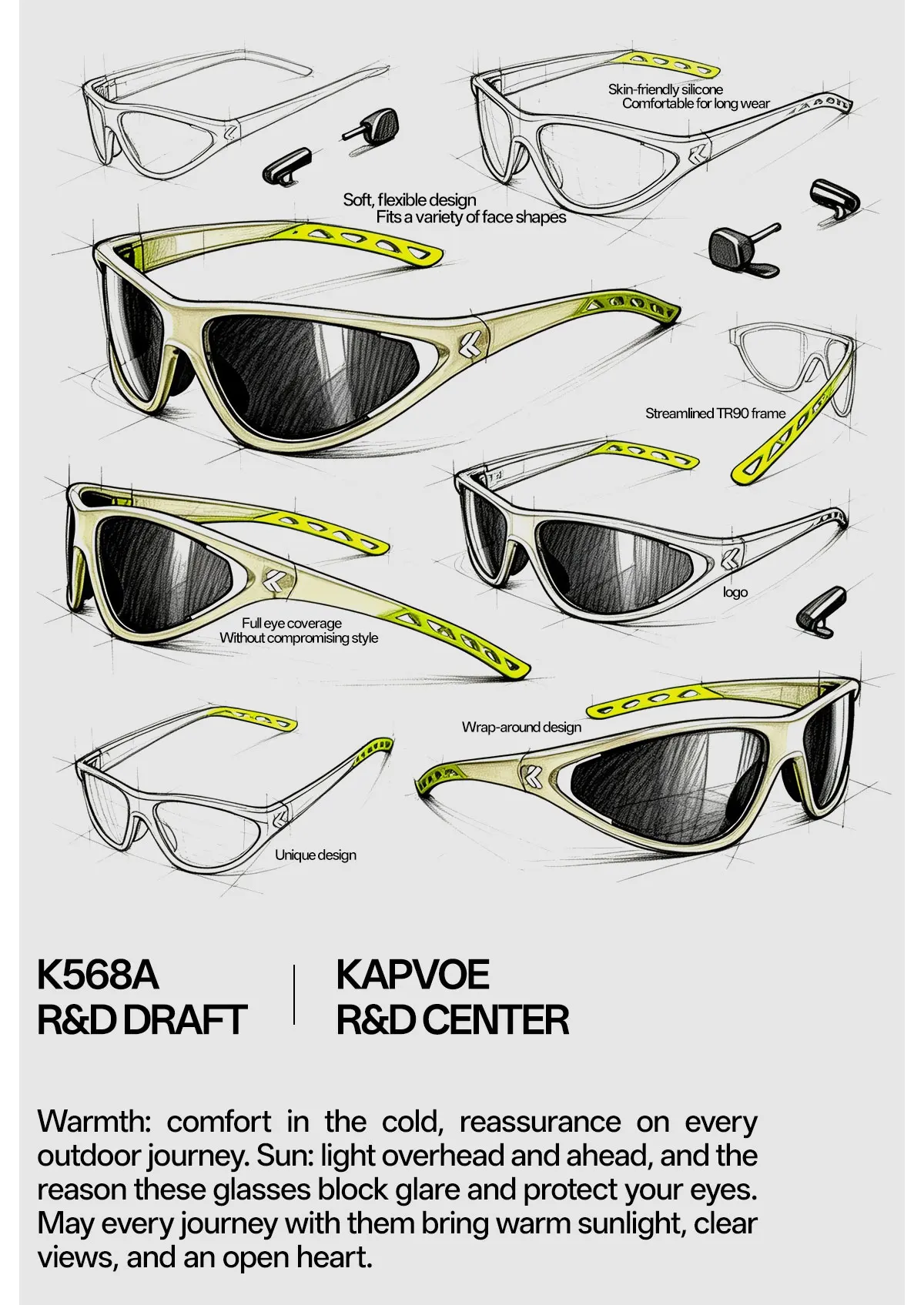 Kapvoe Fashion Retro-Radsportsonnenbrille Damen-Radbrille Mountain-Wanderbrille Herren-Sport-Tennis-Pickleball-UV400-Schutzbrille – Detail 21