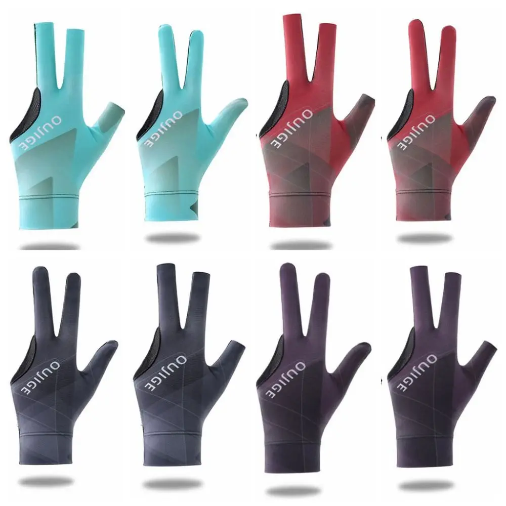 Anti-sweat Billiards Gloves Elasticity Non-slip 3 Fingers Billiard Glove Professional High Elastic Open 3 Fingers Gloves Woman